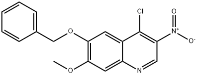 6-(benzyloxy)-4-chloro-7-methoxy-3-nitroquinoline Struktur