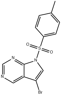 5-bromo-7-(p-toluenesulfonyl)-7H-pyrrolo[2,3-d]pyrimidine Struktur