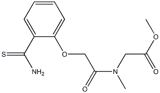 methyl 2-[2-(2-carbamothioylphenoxy)-N-methylacetamido]acetate Structure