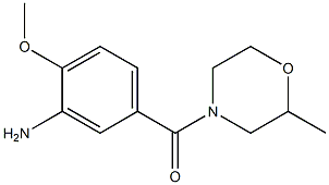 2-methoxy-5-[(2-methylmorpholin-4-yl)carbonyl]aniline Struktur