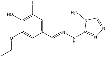 3-ethoxy-4-hydroxy-5-iodobenzaldehyde (4-amino-4H-1,2,4-triazol-3-yl)hydrazone Struktur