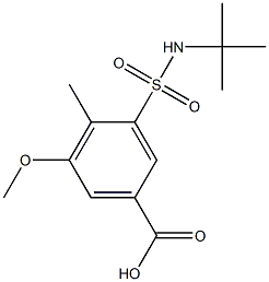3-[(tert-butylamino)sulfonyl]-5-methoxy-4-methylbenzoic acid Struktur