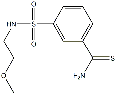 3-{[(2-methoxyethyl)amino]sulfonyl}benzenecarbothioamide Struktur