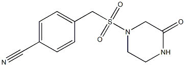 4-{[(3-oxopiperazine-1-)sulfonyl]methyl}benzonitrile Struktur