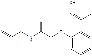 N-allyl-2-{2-[(1E)-N-hydroxyethanimidoyl]phenoxy}acetamide Struktur