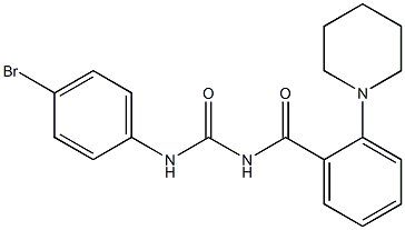 N-(4-bromophenyl)-N'-(2-piperidinobenzoyl)urea Structure