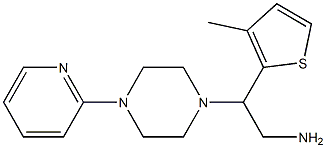 2-(3-methylthiophen-2-yl)-2-[4-(pyridin-2-yl)piperazin-1-yl]ethan-1-amine Struktur