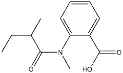 2-[methyl(2-methylbutanoyl)amino]benzoic acid Struktur