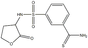 3-[(2-oxooxolan-3-yl)sulfamoyl]benzene-1-carbothioamide Struktur