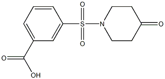 3-[(4-oxopiperidin-1-yl)sulfonyl]benzoic acid Struktur