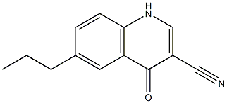 4-oxo-6-propyl-1,4-dihydroquinoline-3-carbonitrile Struktur