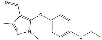5-(4-ethoxyphenoxy)-1,3-dimethyl-1H-pyrazole-4-carbaldehyde Struktur
