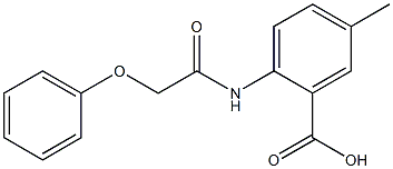 5-methyl-2-(2-phenoxyacetamido)benzoic acid Struktur