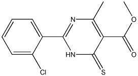 methyl 2-(2-chlorophenyl)-4-methyl-6-thioxo-1,6-dihydropyrimidine-5-carboxylate Structure