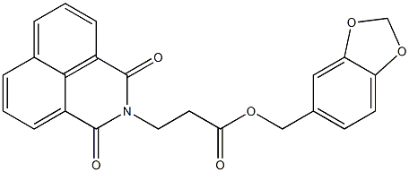 1,3-benzodioxol-5-ylmethyl 3-(1,3-dioxo-1H-benzo[de]isoquinolin-2(3H)-yl)propanoate Struktur