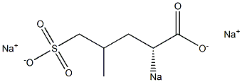 [R,(-)]-4-Methyl-2-sodiosulfovaleric acid sodium salt Struktur