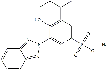 4-Hydroxy-3-(2H-benzotriazole-2-yl)-5-(1-methylpropyl)benzenesulfonic acid sodium salt Struktur