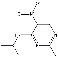 2-methyl-N-(1-methylethyl)-5-nitropyrimidin-4-amine Structure