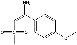 1-(4-methoxyphenyl)-2-(methylsulfonyl)eth-1-en-1-amine Struktur