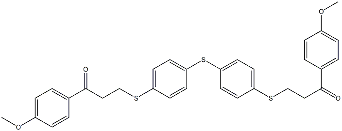 1-(4-methoxyphenyl)-3-({4-[(4-{[3-(4-methoxyphenyl)-3-oxopropyl]sulfanyl}phenyl)sulfanyl]phenyl}sulfanyl)-1-propanone Struktur