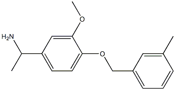 1-{3-methoxy-4-[(3-methylbenzyl)oxy]phenyl}ethanamine Struktur