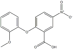 2-(2-methoxyphenoxy)-5-nitrobenzoic acid Struktur