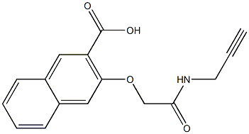 3-[2-oxo-2-(prop-2-ynylamino)ethoxy]-2-naphthoic acid Struktur