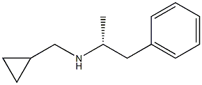 [R,(-)]-N-Cyclopropylmethyl-1-methyl-2-phenylethanamine Struktur