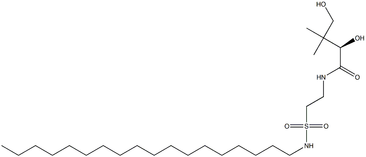 [R,(+)]-2,4-Dihydroxy-3,3-dimethyl-N-[2-(octadecylsulfamoyl)ethyl]butyramide Struktur