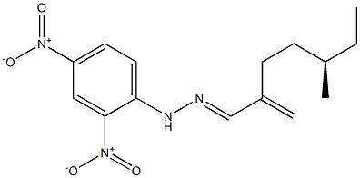 [R,(-)]-5-Methyl-2-methyleneheptanal 2,4-dinitrophenylhydrazone Struktur
