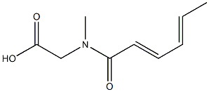 [(2E,4E)-hexa-2,4-dienoyl(methyl)amino]acetic acid Structure