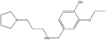 2-ethoxy-4-({[3-(pyrrolidin-1-yl)propyl]amino}methyl)phenol Structure