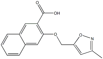 3-[(3-methyl-1,2-oxazol-5-yl)methoxy]naphthalene-2-carboxylic acid Struktur