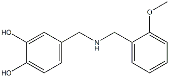 4-({[(2-methoxyphenyl)methyl]amino}methyl)benzene-1,2-diol Struktur