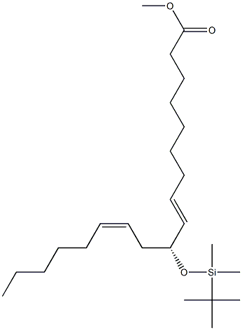 (8E,10R,12Z)-10-(tert-Butyldimethylsilyloxy)-8,12-octadecadienoic acid methyl ester Struktur