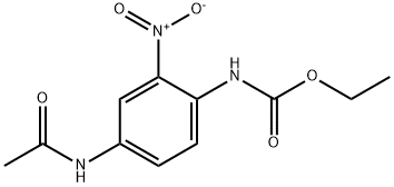 Carbamic acid, [4-(acetylamino)-2-nitrophenyl]-, ethyl ester (9CI) Struktur