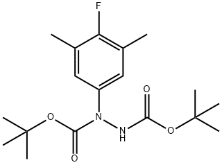 1-(4-氟-3,5-二甲基苯基)肼-1,2-二甲酸二叔丁酯 結(jié)構(gòu)式