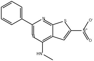 Thieno[2,3-d]pyrimidin-4-amine, N-methyl-6-nitro-2-phenyl- Struktur