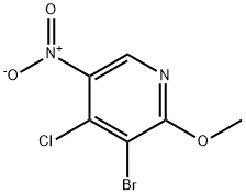 Pyridine, 3-bromo-4-chloro-2-methoxy-5-nitro-|3-溴-4-氯-2-甲氧基-5-硝基吡啶