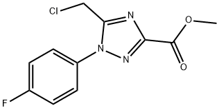 1H-1,2,4-Triazole-3-carboxylic acid, 5-(chloromethyl)-1-(4-fluorophenyl)-, methyl ester Struktur