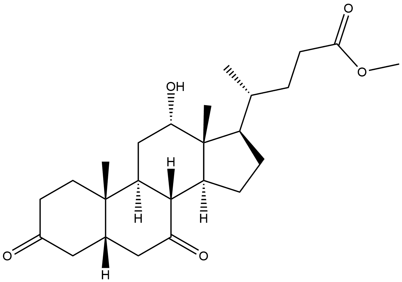 3,7-diketo, 12-hydroxy methyl ester of Cholic Acid Struktur