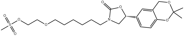 2-Oxazolidinone, 5-(2,2-dimethyl-4H-1,3-benzodioxin-6-yl)-3-[6-[2-[(methylsulfonyl)oxy]ethoxy]hexyl]-, (5R)-