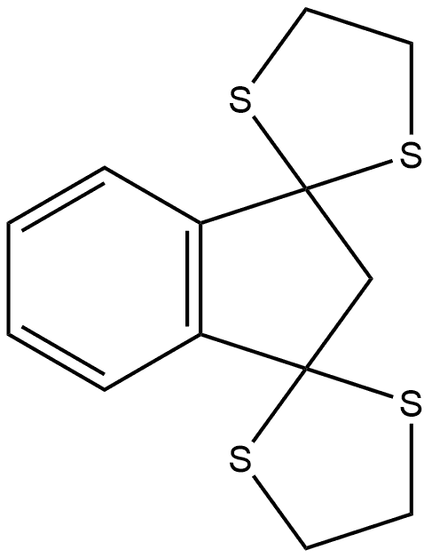 Dispiro[1,3-dithiolane-2,1'-[1H]indene-3'(2'H),2''-[1,3]dithiolane] (9CI) Struktur