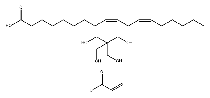 9,12-Octadecadienoic acid (9Z,12Z)-, dimer, polymer with 2,2-bis(hydroxymethyl)-1,3-propanediol and 2-propenoic acid Structure
