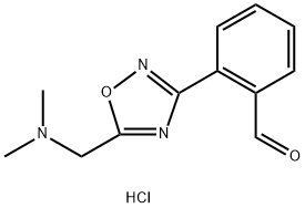 Benzaldehyde, 2-[5-[(dimethylamino)methyl]-1,2,4-oxadiazol-3-yl]-, hydrochloride (1:1) Struktur