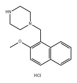Piperazine, 1-[(2-methoxy-1-naphthalenyl)methyl]-, hydrochloride (1:1) Struktur