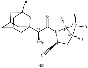 Saxagliptin-13C-d2 (hydrochloride) Structure
