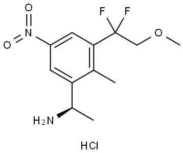 (R)-1-(3-(1,1-二氟-2-甲氧基乙基)-2-甲基-5-硝基苯基)乙胺鹽酸鹽, 2883761-52-0, 結(jié)構(gòu)式