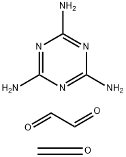 Ethanedial, polymer with formaldehyde and 1,3,5-triazine-2,4,6-triamine Struktur