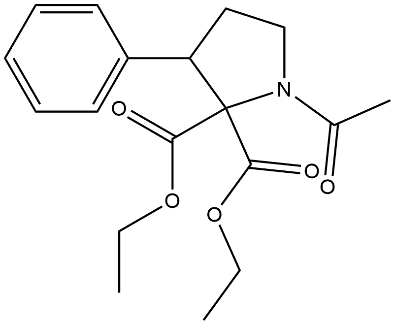 2,2-Pyrrolidinedicarboxylic acid, 1-acetyl-3-phenyl-, 2,2-diethyl ester